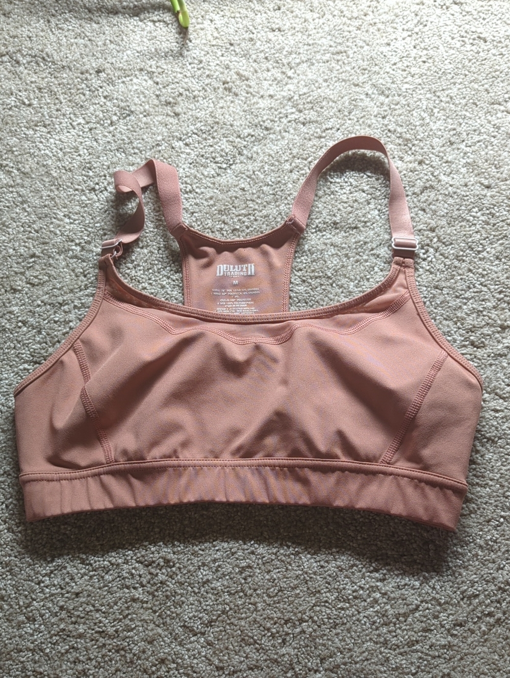 Duluth Trading Company Sports Bra In Dusky Rose Pink Color Adjustable Straps M